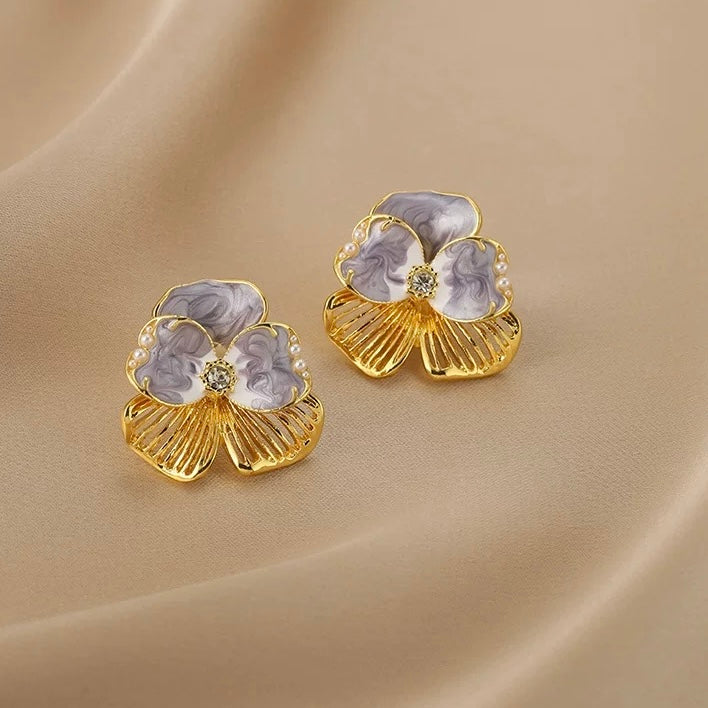 Easter Orchid Earrings