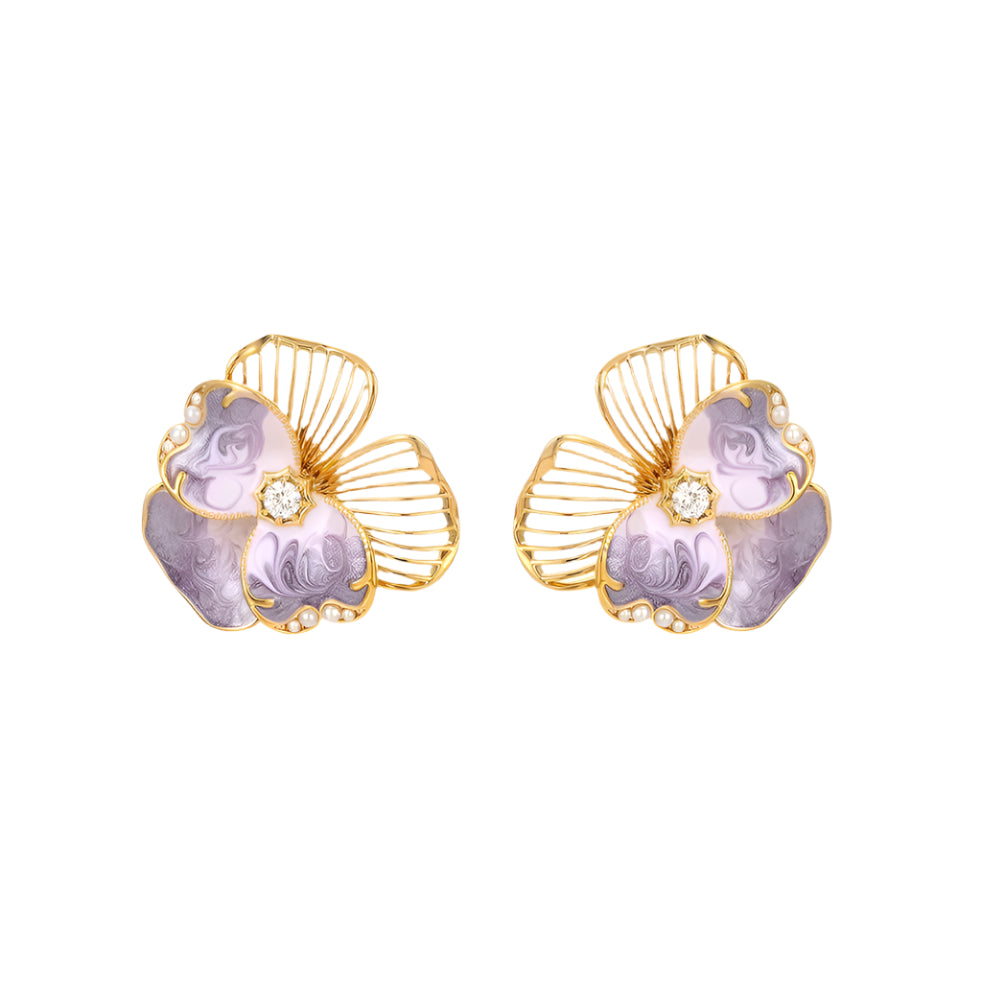 Easter Orchid Earrings