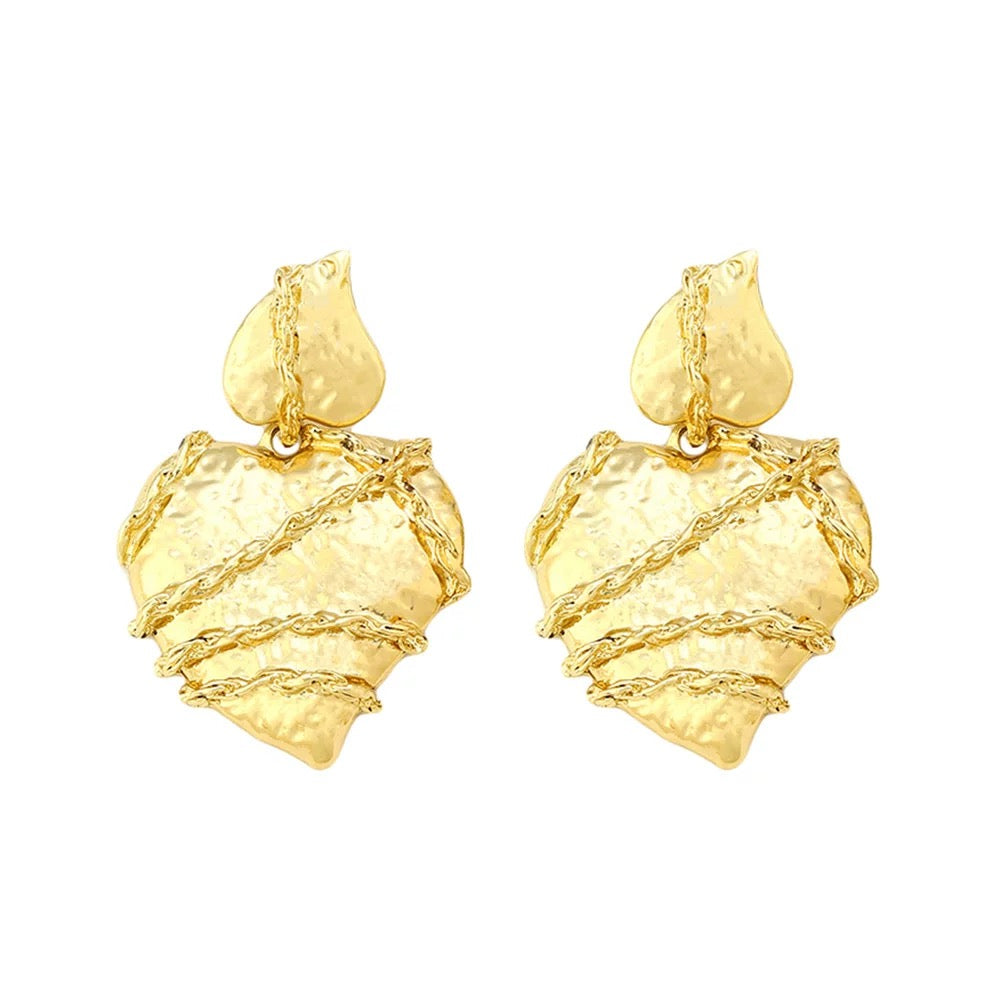 Bound Heart Earrings