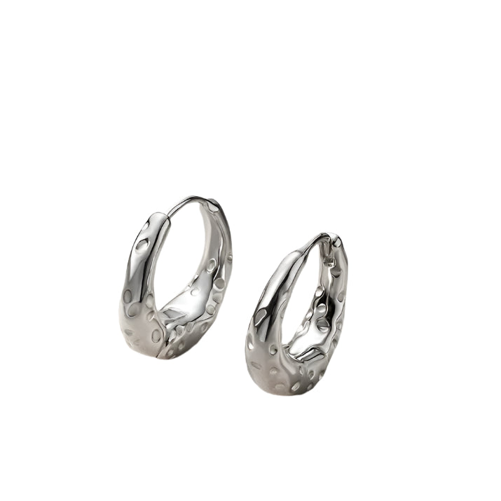 Molten Texture Hoop Earrings