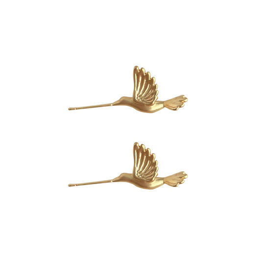 Golden Hummingbird Stud Earrings – Grace in Flight