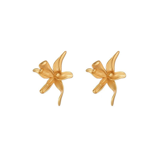 Iris Flow Earrings – Sculptural Elegance in Bloom