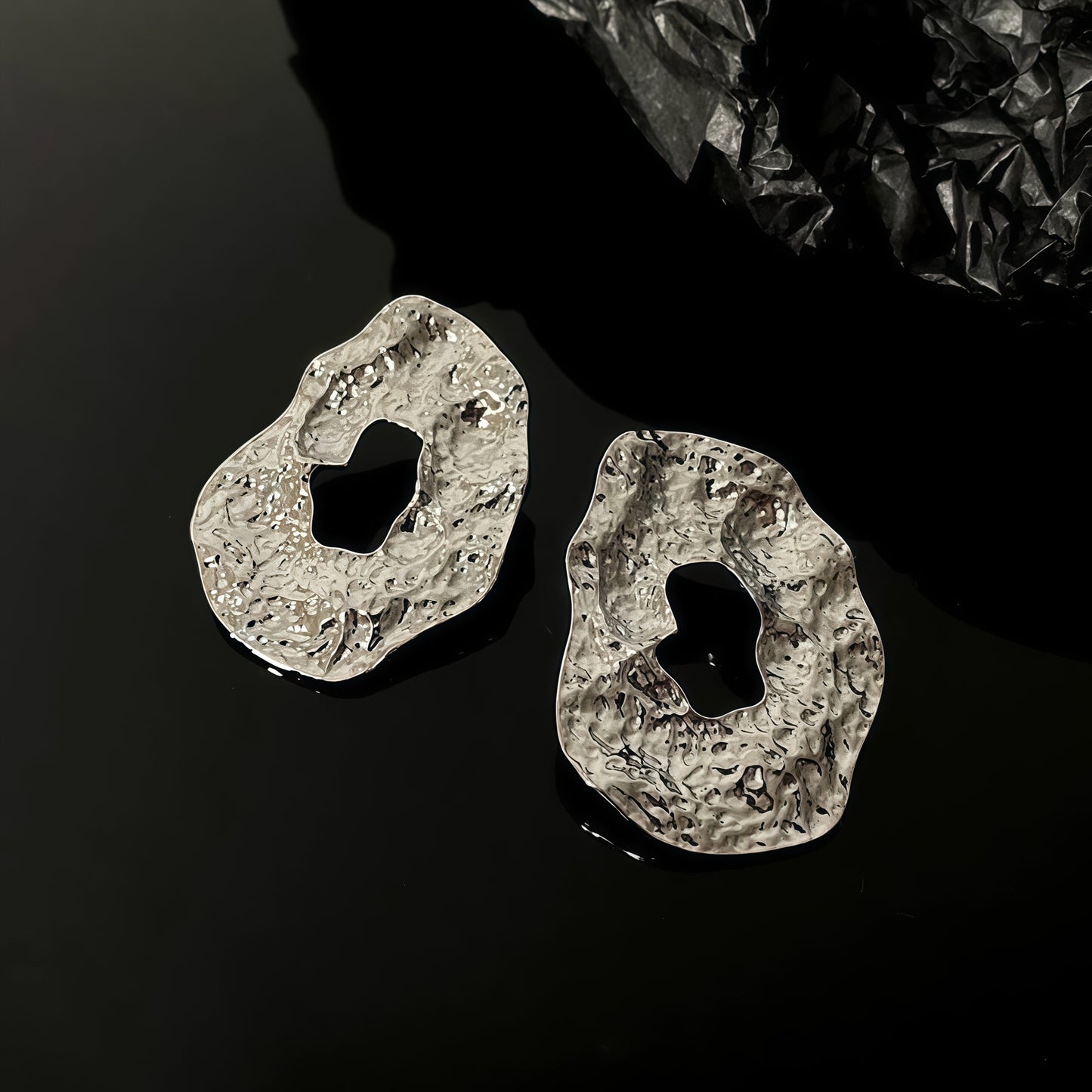 Sculptural Flow Earrings - Gold & Silver