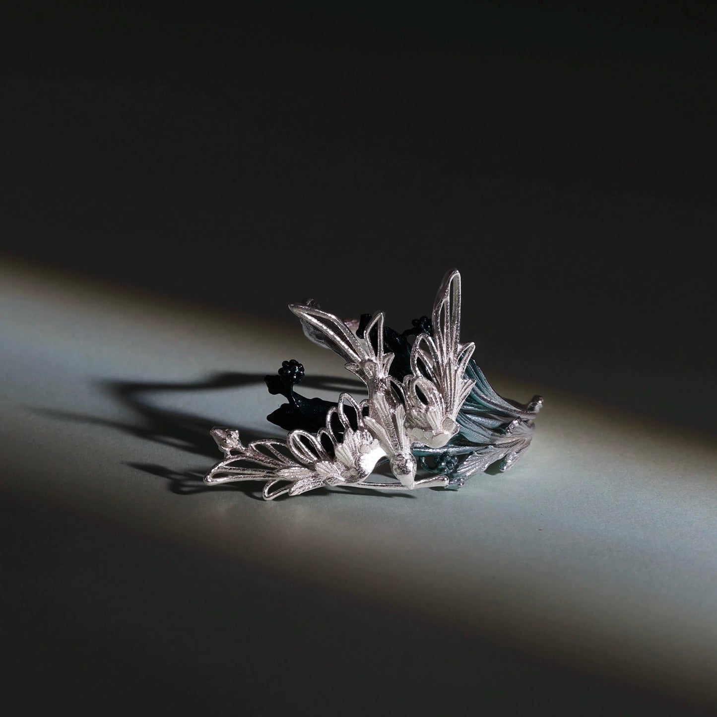 Swallow Homecoming Silver Ring – Sterling Silver Adjustable Statement Ring