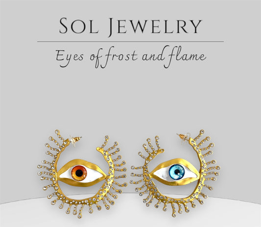 Eyes of Frost and Flame Earrings