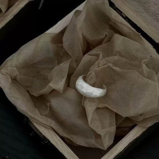 Sculpted Ivory Ring – Modern Serenity Edition