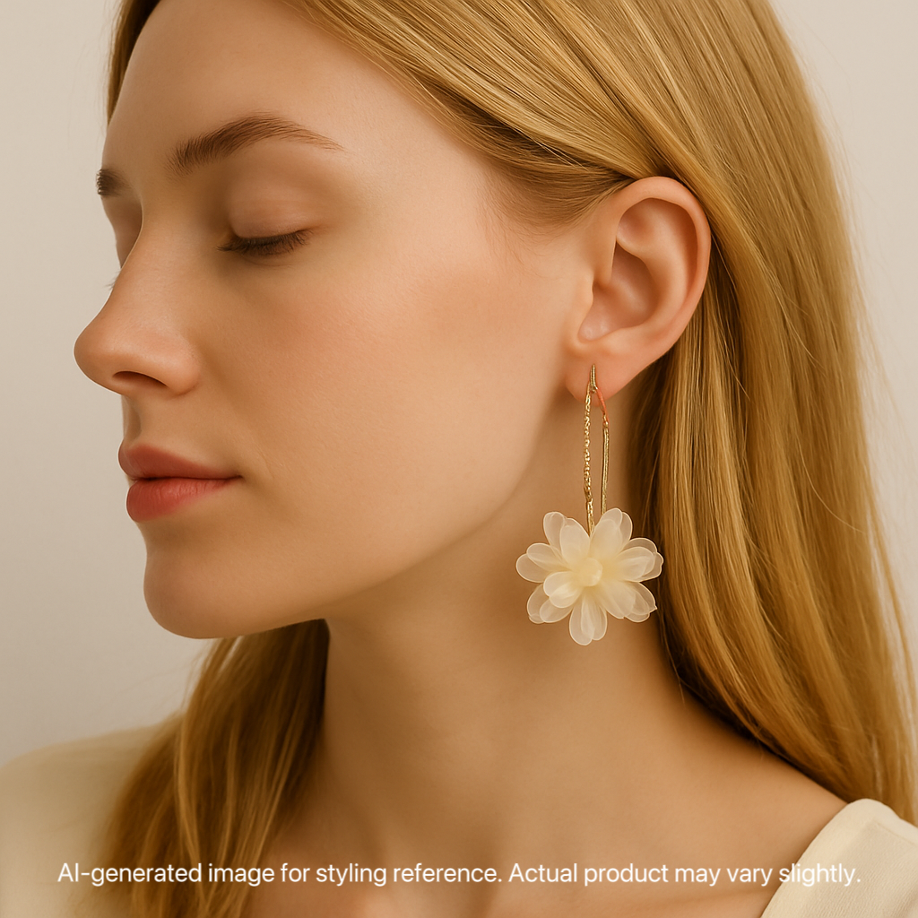 Golden Bloom Earrings – Petal Perfection in Every Detail