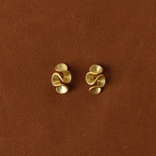 Cream Blossom Earrings – Gold & Silver