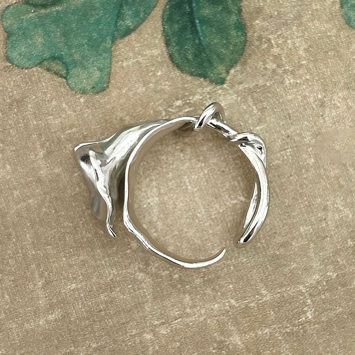 Calla Lily Ear Cuff / Ring – Adjustable Sculptural Silver Jewelry (2 styles in 1)
