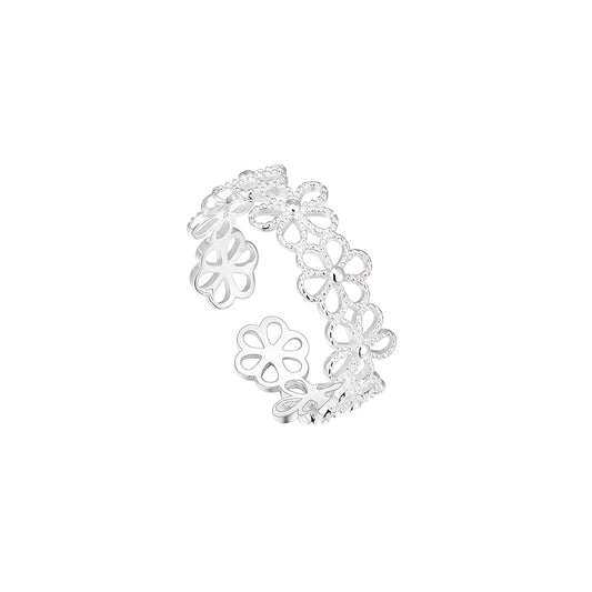 Blossom Lace Silver Ring – A Garden on Your Finger