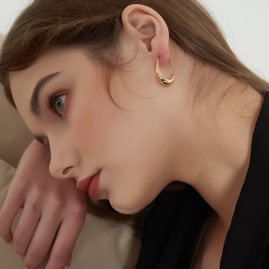 Lunar Flow Earrings - Gold & Silver
