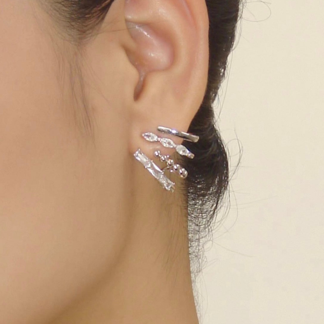 Celestial Mirage Earrings – Sterling Silver Illusion Studs