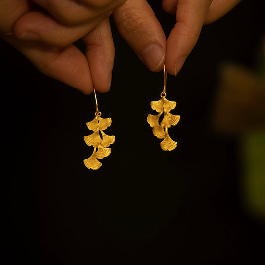 Ginkgo Cascade Earrings