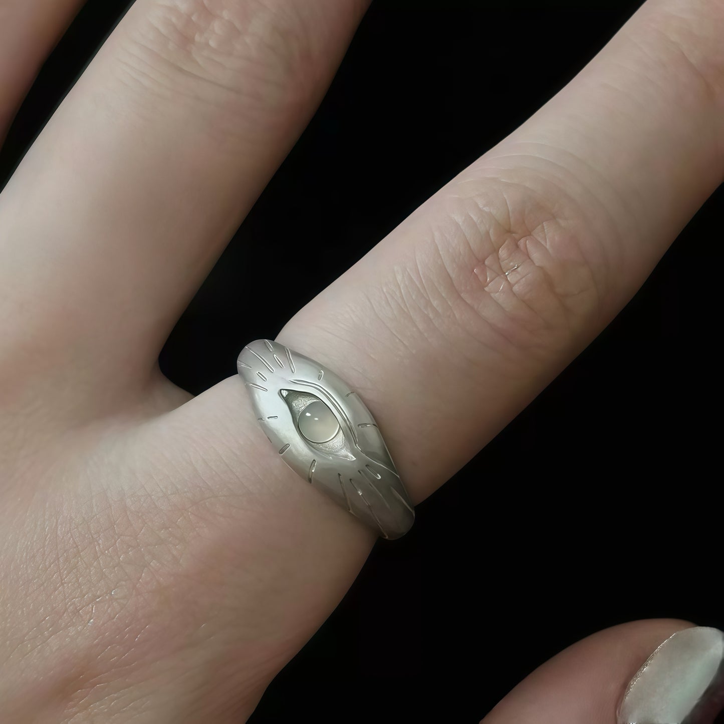 Ethereal Eye Silver Ring