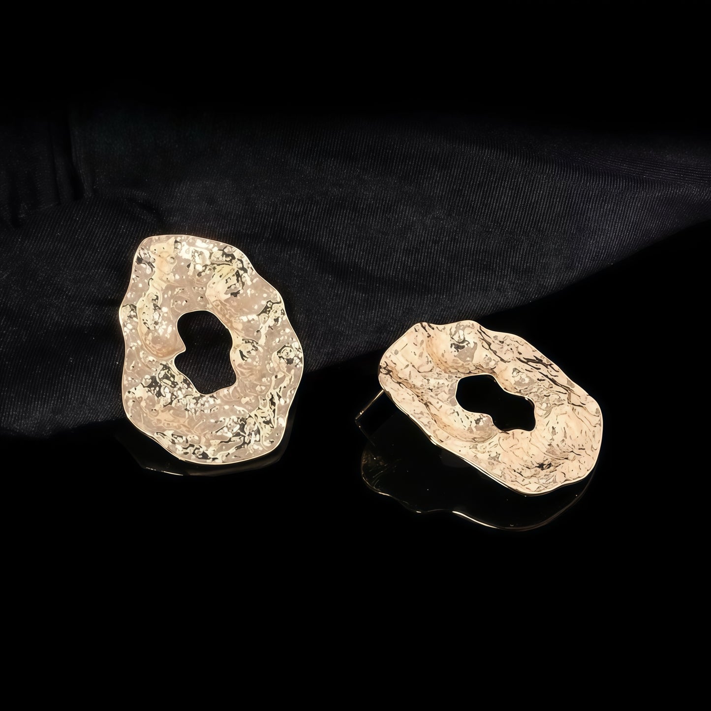 Sculptural Flow Earrings - Gold & Silver