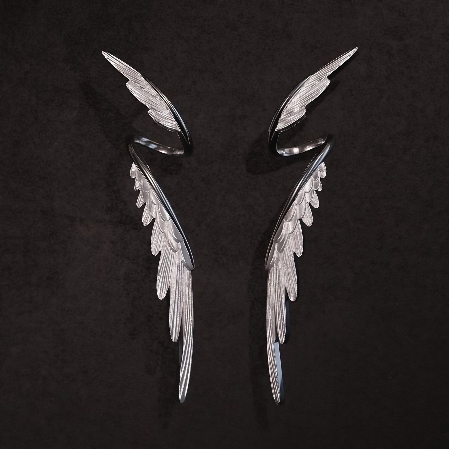 Celestial Wing Earrings – Sterling Silver Angel Wing Ear Climbers