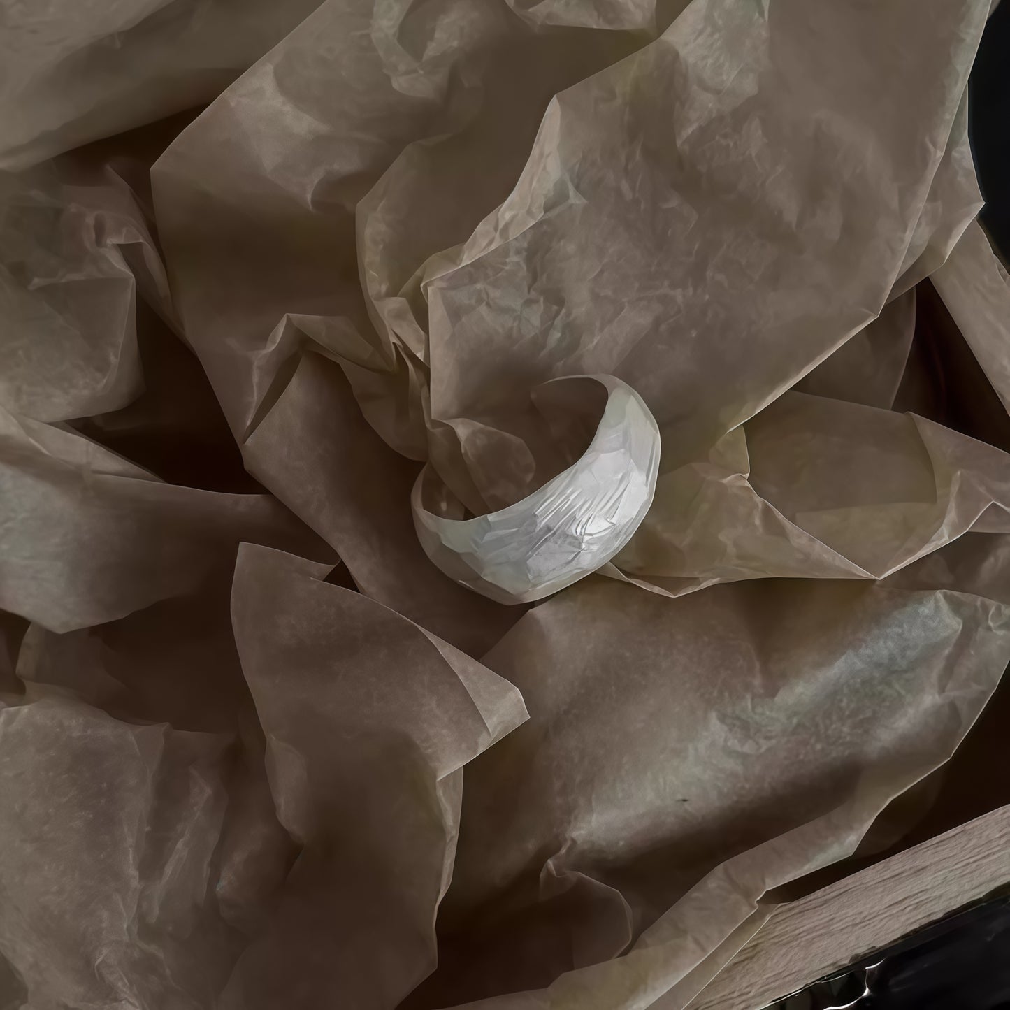 Sculpted Ivory Ring – Modern Serenity Edition