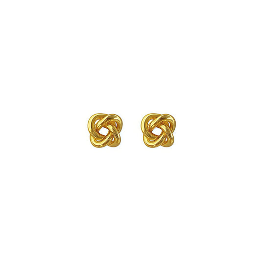 Eternal Knot Stud Earrings – Minimalist Elegance, Timeless Charm