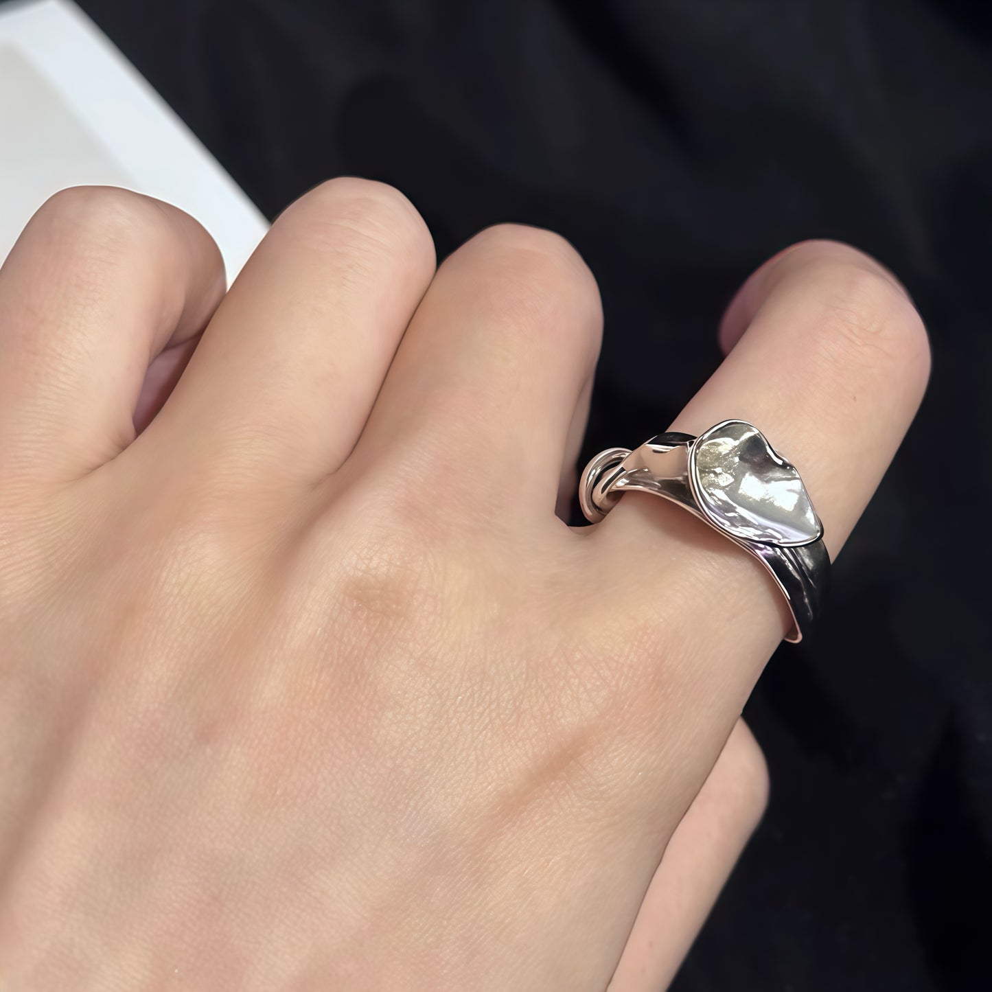 Calla Lily Ear Cuff / Ring – Adjustable Sculptural Silver Jewelry (2 styles in 1)