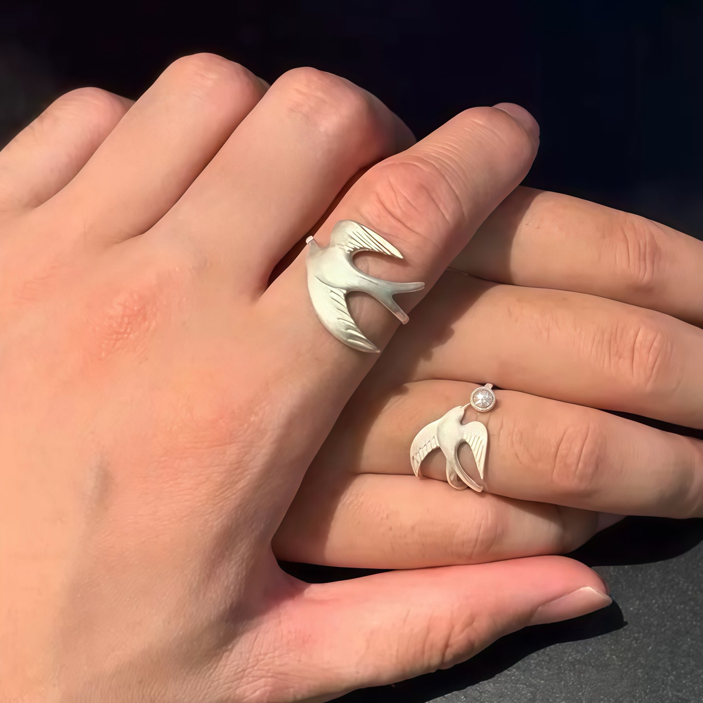 Soaring Dove Pearl Ring (2 Styles)